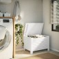 vidaXL Truhe mit Deckel RANA Weiß 80x49x54 cm Massivholz Kiefer vidaXL Truhe mit Deckel RANA Weiß 80x49x54 cm Massivholz Kiefer