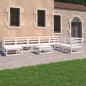 vidaXL 9-tlg. Garten-Lounge-Set Weiß Kiefer Massivholz vidaXL 9-tlg. Garten-Lounge-Set Weiß Kiefer Massivholz