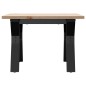 vidaXL Couchtisch Y-Gestell 50x50x35cm Massivholz Kiefer und Gusseisen