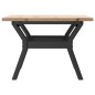vidaXL Couchtisch Y-Gestell 50x50x35cm Massivholz Kiefer und Gusseisen