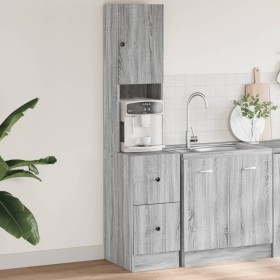 vidaXL Küchenschrank Grau Sonoma 35x50x180 cm Holzwerkstoff