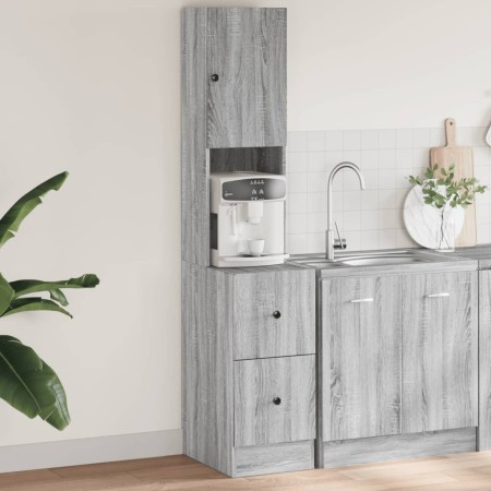 vidaXL Küchenschrank Grau Sonoma 35x50x180 cm Holzwerkstoff