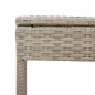 vidaXL Sonnenliegen 2 Stk. mit Tisch Hellgrau Poly Rattan vidaXL Sonnenliegen 2 Stk. mit Tisch Hellgrau Poly Rattan
