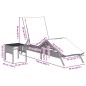 vidaXL Sonnenliegen 2 Stk. mit Tisch Hellgrau Poly Rattan vidaXL Sonnenliegen 2 Stk. mit Tisch Hellgrau Poly Rattan
