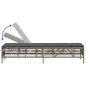 vidaXL Sonnenliegen 2 Stk. mit Tisch Grau Poly Rattan vidaXL Sonnenliegen 2 Stk. mit Tisch Grau Poly Rattan