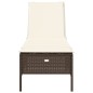 vidaXL Sonnenliege mit Auflage Braun Poly Rattan vidaXL Sonnenliege mit Auflage Braun Poly Rattan