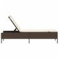 vidaXL Sonnenliege mit Auflage Braun Poly Rattan vidaXL Sonnenliege mit Auflage Braun Poly Rattan