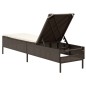 vidaXL Sonnenliege mit Auflage Braun Poly Rattan vidaXL Sonnenliege mit Auflage Braun Poly Rattan