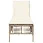 vidaXL Sonnenliege mit Auflage Beige Poly Rattan vidaXL Sonnenliege mit Auflage Beige Poly Rattan