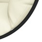 vidaXL Hängesessel Ei-Design mit Ständer Beige Rattan und Stahl vidaXL Hängesessel Ei-Design mit Ständer Beige Rattan und Stahl