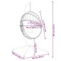 vidaXL Hängesessel Ei-Design mit Ständer Beige Rattan und Stahl vidaXL Hängesessel Ei-Design mit Ständer Beige Rattan und Stahl