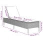 vidaXL Sonnenliege mit Auflage Beige Poly Rattan vidaXL Sonnenliege mit Auflage Beige Poly Rattan