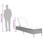 vidaXL Sonnenliege mit Auflage Beige Poly Rattan vidaXL Sonnenliege mit Auflage Beige Poly Rattan