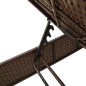 vidaXL Sonnenliege mit Tisch und Auflage Braun Poly Rattan vidaXL Sonnenliege mit Tisch und Auflage Braun Poly Rattan