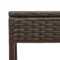 vidaXL Sonnenliege mit Tisch und Auflage Braun Poly Rattan vidaXL Sonnenliege mit Tisch und Auflage Braun Poly Rattan