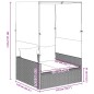 vidaXL Doppel-Sonnenliege mit Dach und Vorhängen Grau Poly Rattan vidaXL Doppel-Sonnenliege mit Dach und Vorhängen Grau Poly Rattan