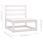 vidaXL 6-tlg. Garten-Lounge-Set Weiß Massivholz Kiefer vidaXL 6-tlg. Garten-Lounge-Set Weiß Massivholz Kiefer