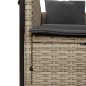 vidaXL Doppel-Sonnenliege mit Dach und Vorhängen Hellgrau Poly Rattan vidaXL Doppel-Sonnenliege mit Dach und Vorhängen Hellgrau Poly Rattan