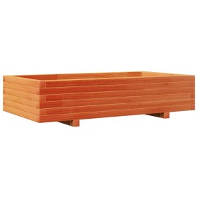 vidaXL Pflanzkübel Wachsbraun 110x60x26,5 cm Massivholz Kiefer