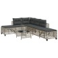 vidaXL 3-tlg. Garten-Ecksofa-Set mit Kissen Hellgrau Poly Rattan vidaXL 3-tlg. Garten-Ecksofa-Set mit Kissen Hellgrau Poly Rattan
