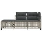 vidaXL 3-tlg. Garten-Ecksofa-Set mit Kissen Hellgrau Poly Rattan vidaXL 3-tlg. Garten-Ecksofa-Set mit Kissen Hellgrau Poly Rattan