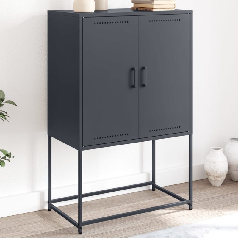 vidaXL Highboard Anthrazit 68,5x38,5x107 cm Stahl vidaXL Highboard Anthrazit 68,5x38,5x107 cm Stahl