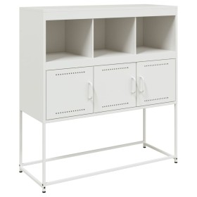 vidaXL Sideboard Weiß 100,5x39x107 cm Kaltgewalzter Stahl