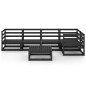 6-tlg. Garten-Lounge-Set Schwarz Massivholz Kiefer 6-tlg. Garten-Lounge-Set Schwarz Massivholz Kiefer