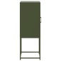 vidaXL Highboard Olivgrün 36x39x107 cm Stahl vidaXL Highboard Olivgrün 36x39x107 cm Stahl