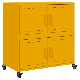 vidaXL Sideboard Senfgelb 68,5x39x72 cm Kaltgewalzter Stahl