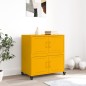 vidaXL Sideboard Senfgelb 68,5x39x72 cm Kaltgewalzter Stahl vidaXL Sideboard Senfgelb 68,5x39x72 cm Kaltgewalzter Stahl