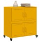 vidaXL Sideboard Senfgelb 68,5x39x72 cm Kaltgewalzter Stahl vidaXL Sideboard Senfgelb 68,5x39x72 cm Kaltgewalzter Stahl
