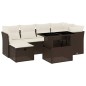 vidaXL 7-tlg. Garten-Sofagarnitur mit Kissen Braun Poly Rattan vidaXL 7-tlg. Garten-Sofagarnitur mit Kissen Braun Poly Rattan