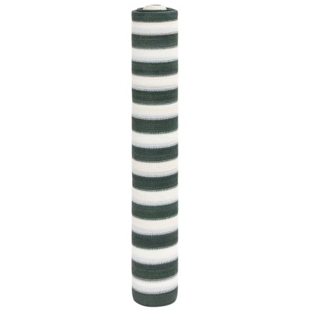 vidaXL Zaunblende Grün und Weiß 1,5x10 m HDPE 75 g/m²