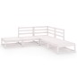 vidaXL 5-tlg. Garten-Lounge-Set Weiß Massivholz Kiefer vidaXL 5-tlg. Garten-Lounge-Set Weiß Massivholz Kiefer