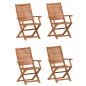 vidaXL Gartenstühle 4 Stk. Klappbar 57x66x95 cm Massivholz Akazie vidaXL Gartenstühle 4 Stk. Klappbar 57x66x95 cm Massivholz Akazie