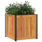 vidaXL Pflanzkübel 45x45x44 cm Massivholz Akazie und Stahl vidaXL Pflanzkübel 45x45x44 cm Massivholz Akazie und Stahl