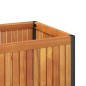 vidaXL Pflanzkübel 45x45x44 cm Massivholz Akazie und Stahl vidaXL Pflanzkübel 45x45x44 cm Massivholz Akazie und Stahl