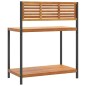 vidaXL Garten-Arbeitstisch 90x50x110 cm Massivholz Akazie und Stahl vidaXL Garten-Arbeitstisch 90x50x110 cm Massivholz Akazie und Stahl