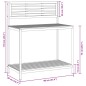 vidaXL Garten-Arbeitstisch 90x50x110 cm Massivholz Akazie und Stahl vidaXL Garten-Arbeitstisch 90x50x110 cm Massivholz Akazie und Stahl