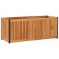 vidaXL Pflanzkübel 110x45x44 cm Massivholz Akazie und Stahl vidaXL Pflanzkübel 110x45x44 cm Massivholz Akazie und Stahl