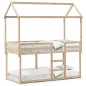 vidaXL Etagenbett mit Dach 80x200 cm Massivholz Kiefer vidaXL Etagenbett mit Dach 80x200 cm Massivholz Kiefer