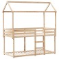 vidaXL Etagenbett mit Dach 80x200 cm Massivholz Kiefer vidaXL Etagenbett mit Dach 80x200 cm Massivholz Kiefer