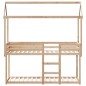 vidaXL Etagenbett mit Dach 80x200 cm Massivholz Kiefer vidaXL Etagenbett mit Dach 80x200 cm Massivholz Kiefer