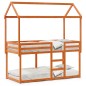 vidaXL Etagenbett mit Dach Wachsbraun 80x200 cm Massivholz Kiefer vidaXL Etagenbett mit Dach Wachsbraun 80x200 cm Massivholz Kiefer