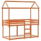 vidaXL Etagenbett mit Dach Wachsbraun 80x200 cm Massivholz Kiefer vidaXL Etagenbett mit Dach Wachsbraun 80x200 cm Massivholz Kiefer