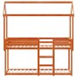 vidaXL Etagenbett mit Dach Wachsbraun 80x200 cm Massivholz Kiefer vidaXL Etagenbett mit Dach Wachsbraun 80x200 cm Massivholz Kiefer