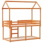 vidaXL Etagenbett mit Dach Wachsbraun 80x200 cm Massivholz Kiefer vidaXL Etagenbett mit Dach Wachsbraun 80x200 cm Massivholz Kiefer