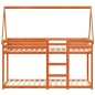 vidaXL Etagenbett mit Dach Wachsbraun 75x190 cm Massivholz Kiefer vidaXL Etagenbett mit Dach Wachsbraun 75x190 cm Massivholz Kiefer