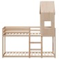 vidaXL Etagenbett mit Dach 75x190 cm Massivholz Kiefer vidaXL Etagenbett mit Dach 75x190 cm Massivholz Kiefer